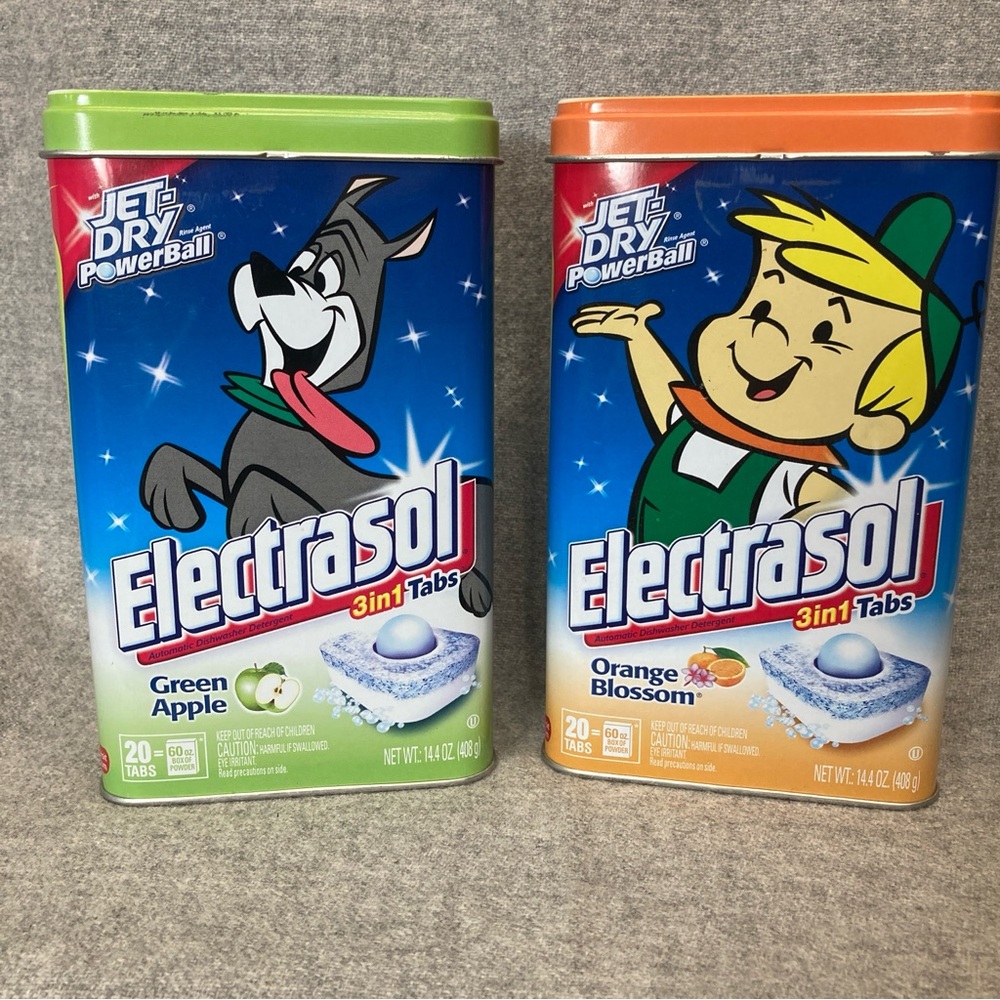 The Jetsons Cartoon ELROY ASTRO Dog Tin Can Limited Edition Electrasol Soap Lot